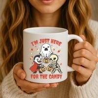 I'm Just Here For The Candy Halloween Costume Funny Coffee Mug thumb 3