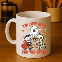 I'm Just Here For The Candy Halloween Costume Funny Coffee Mug thumb 4