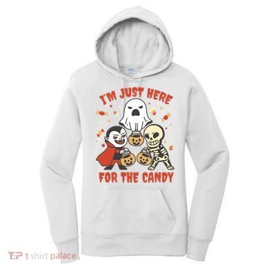 I'm Just Here For The Candy Halloween Costume Funny Women's Hoodie