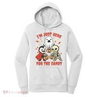 I'm Just Here For The Candy Halloween Costume Funny Women's Hoodie thumb 0