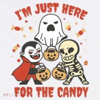 I'm Just Here For The Candy Halloween Costume Funny Women's Hoodie thumb 2