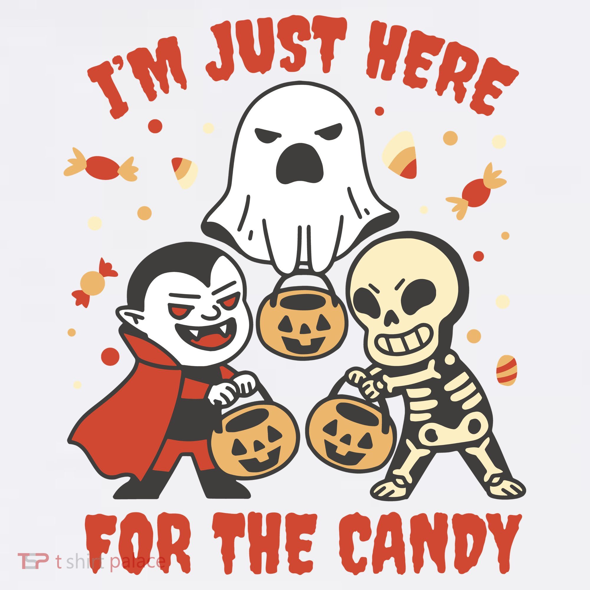I'm Just Here For The Candy Halloween Costume Funny Women's Hoodie