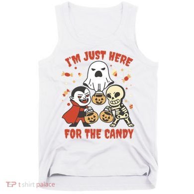 I'm Just Here For The Candy Halloween Costume Funny Tank Top