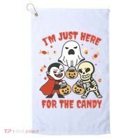 I'm Just Here For The Candy Halloween Costume Funny Golf Towel thumb 0