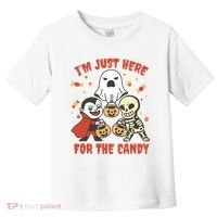 I'm Just Here For The Candy Halloween Costume Funny Toddler T-Shirt thumb 0