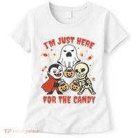 I'm Just Here For The Candy Halloween Costume Funny Women's T-Shirt thumb 0