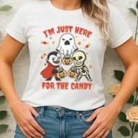 I'm Just Here For The Candy Halloween Costume Funny Women's T-Shirt thumb 2