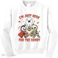 I'm Just Here For The Candy Halloween Costume Funny Kids Sweatshirt thumb 0