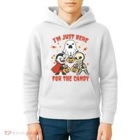 I'm Just Here For The Candy Halloween Costume Funny Kids Hoodie thumb 4