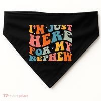 IM Just Here For My Nephew USA-Made Doggie Bandana thumb 0