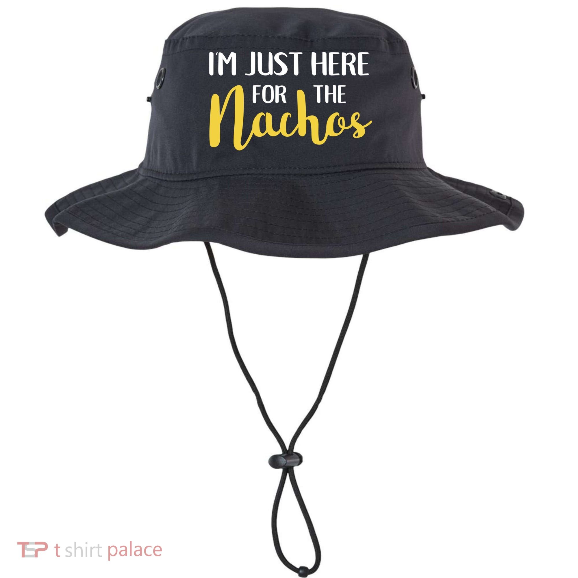 Im Just Here For The Nachos Funny Food Cute Gift Bucket Hat