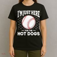 I'm Just Here For The Hot Dogs Summer Baseball Game Hotdog T-Shirt thumb 4