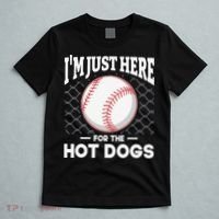I'm Just Here For The Hot Dogs Summer Baseball Game Hotdog T-Shirt thumb 5