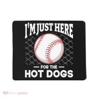 I'm Just Here For The Hot Dogs Summer Baseball Game Hotdog Mousepad thumb 0