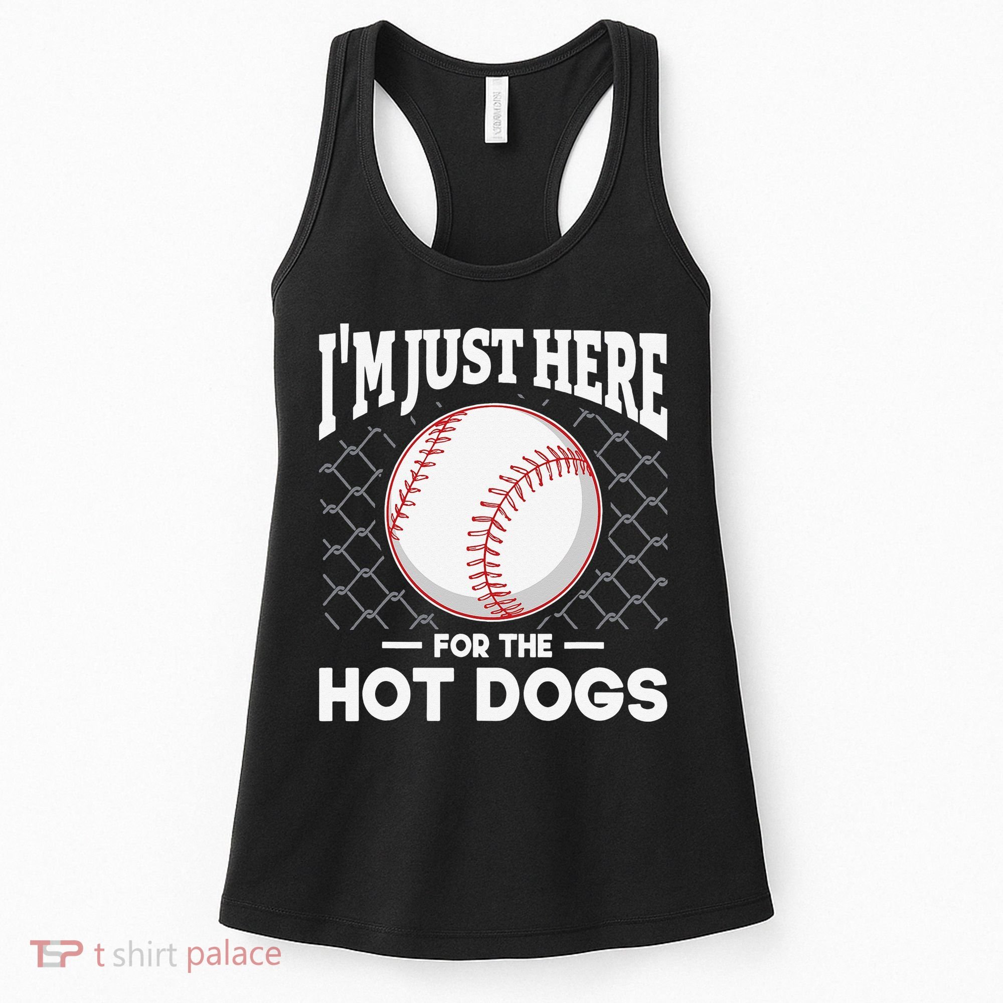 I'm Just Here For The Hot Dogs Summer Baseball Game Hotdog Women's Tank Top