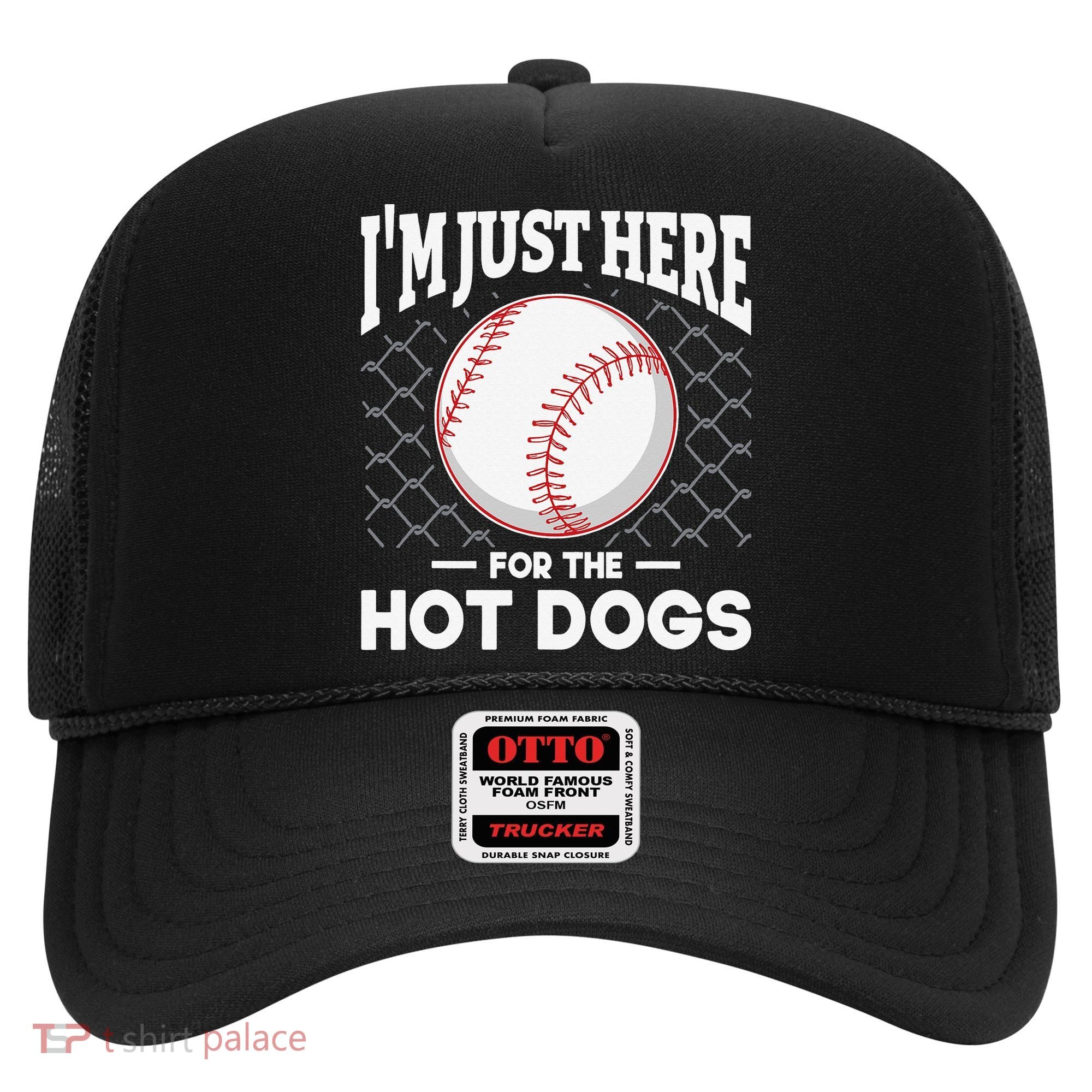 I'm Just Here For The Hot Dogs Summer Baseball Game Hotdog Hat