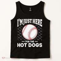 I'm Just Here For The Hot Dogs Summer Baseball Game Hotdog Tank Top thumb 2