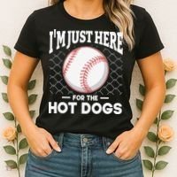 I'm Just Here For The Hot Dogs Summer Baseball Game Hotdog Women's T-Shirt thumb 2
