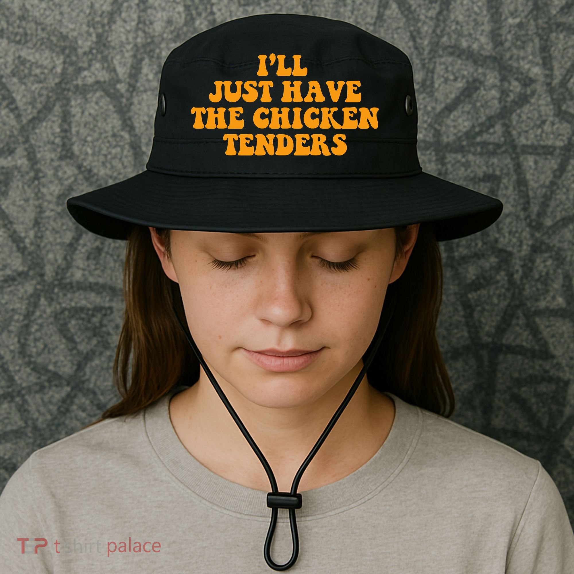 I'll Just Have The Chicken Tenders Groovy Quote Bucket Hat