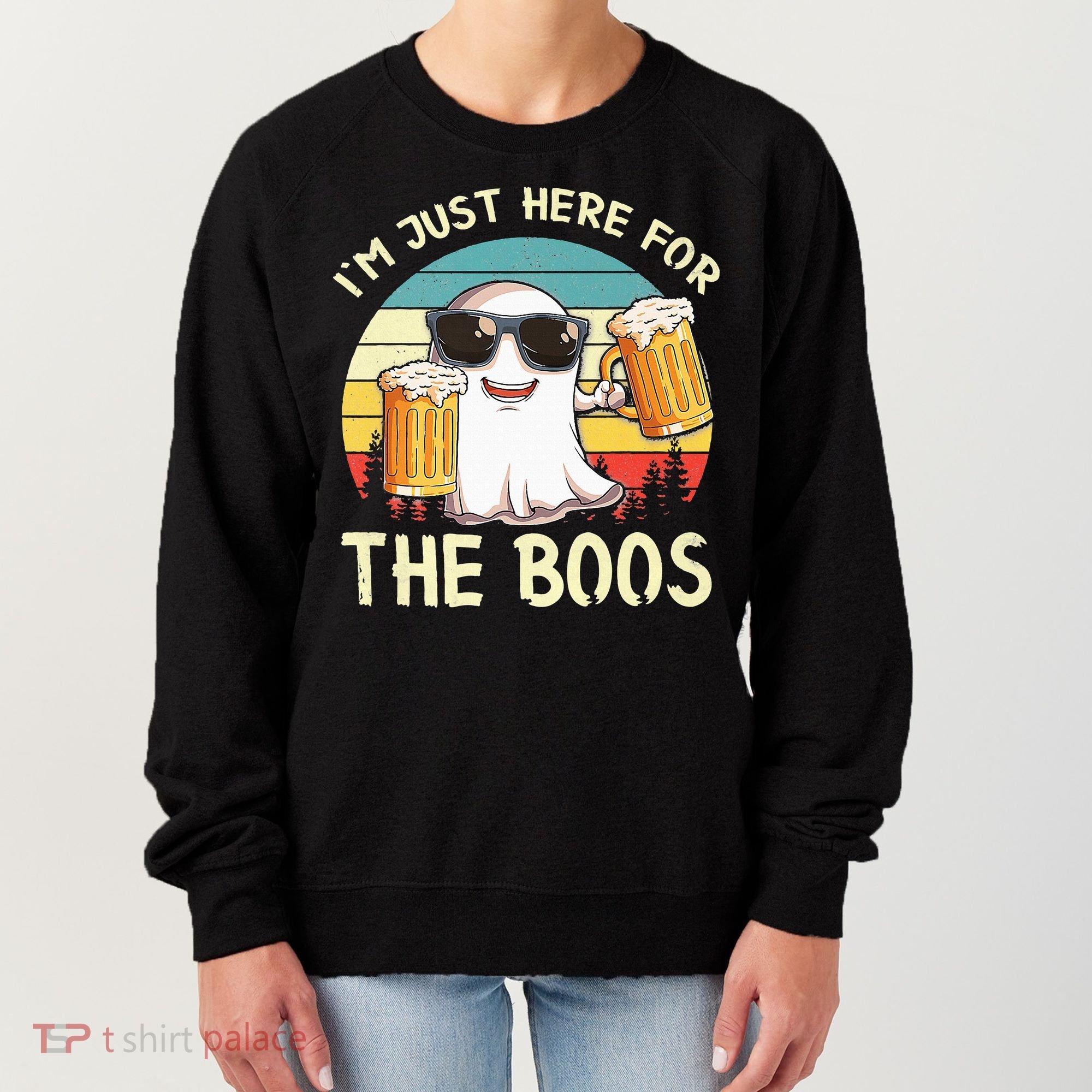 I'm Just Here For The Boos Halloween Beer Lovers Women's Sweatshirt
