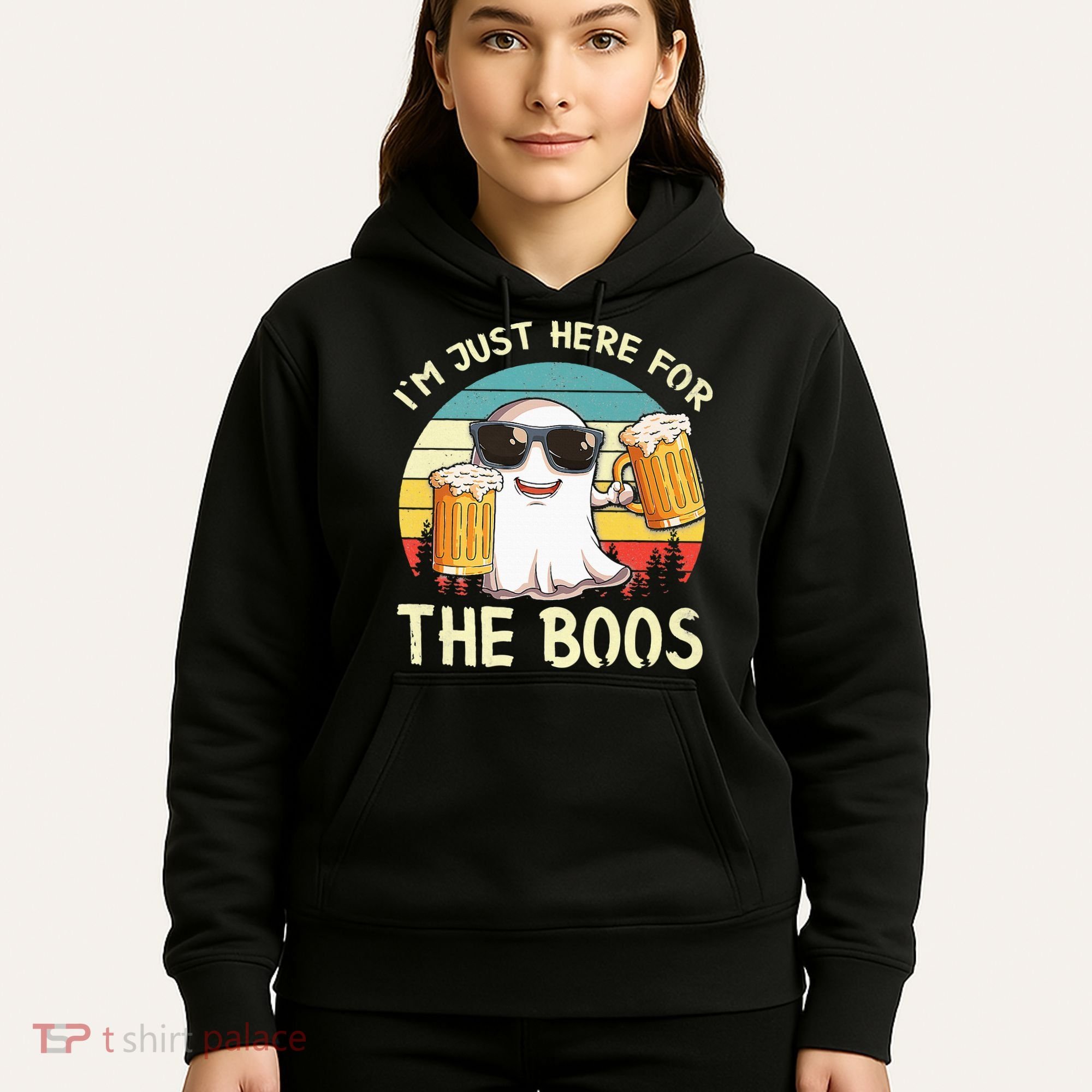 I'm Just Here For The Boos Halloween Beer Lovers Hoodie
