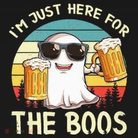 I'm Just Here For The Boos Halloween Beer Lovers Mousepad thumb 1