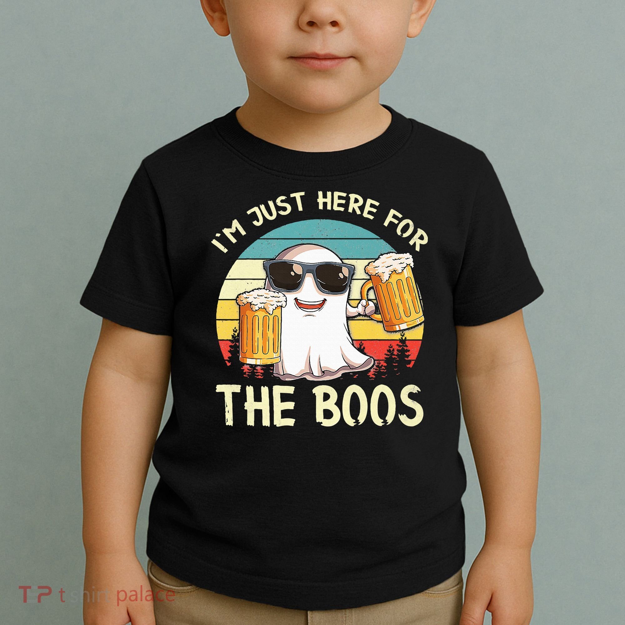 I'm Just Here For The Boos Halloween Beer Lovers Toddler T-Shirt