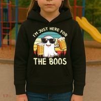 I'm Just Here For The Boos Halloween Beer Lovers Kids Hoodie thumb 3