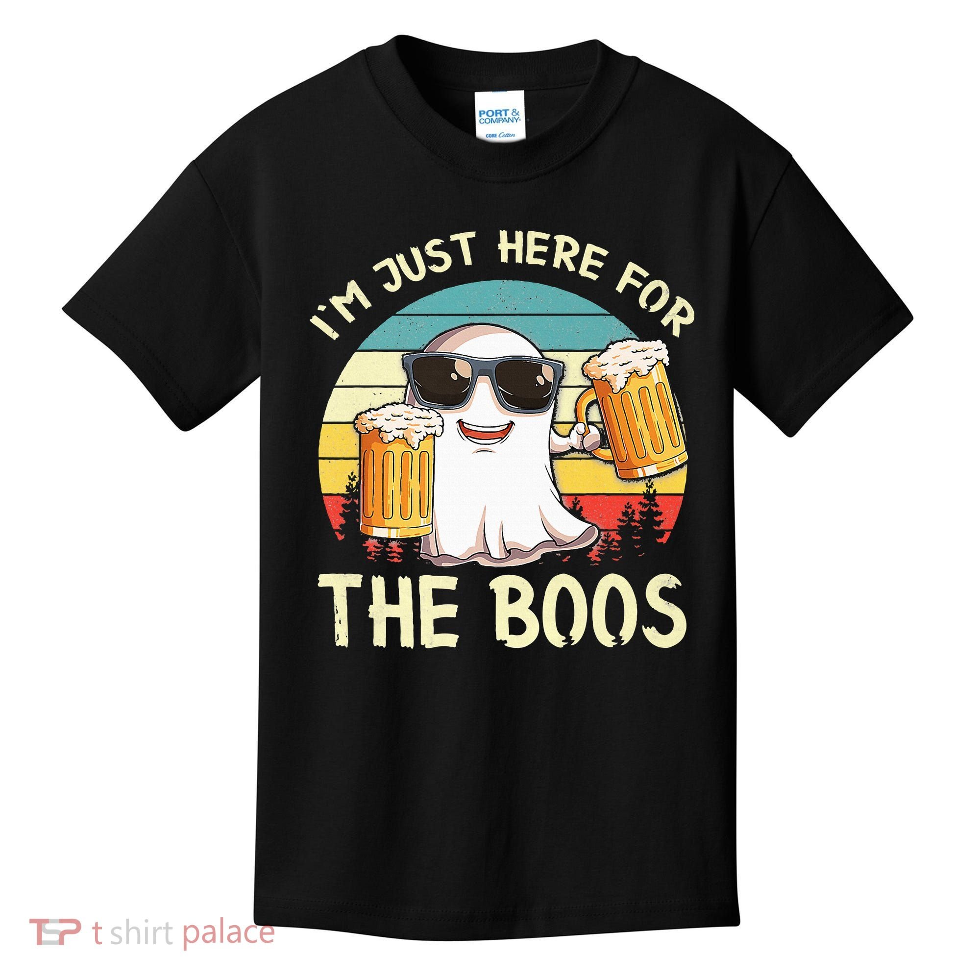 I'm Just Here For The Boos Halloween Beer Lovers Kids T-Shirt
