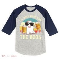 I'm Just Here For The Boos Halloween Beer Lovers Kids Colorblock Raglan Jersey thumb 0