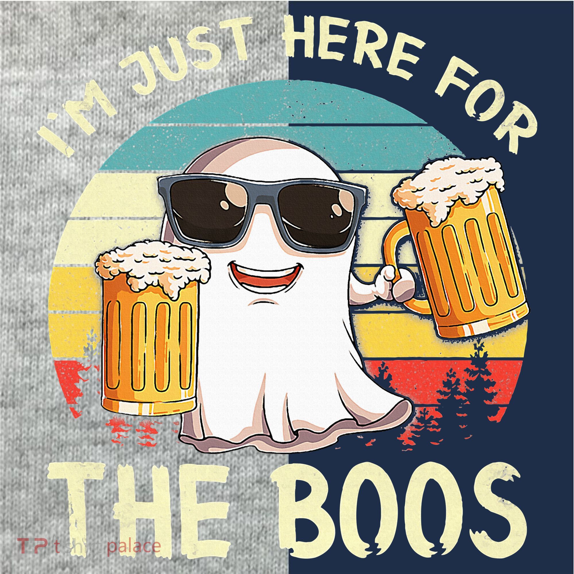 I'm Just Here For The Boos Halloween Beer Lovers Kids Colorblock Raglan Jersey