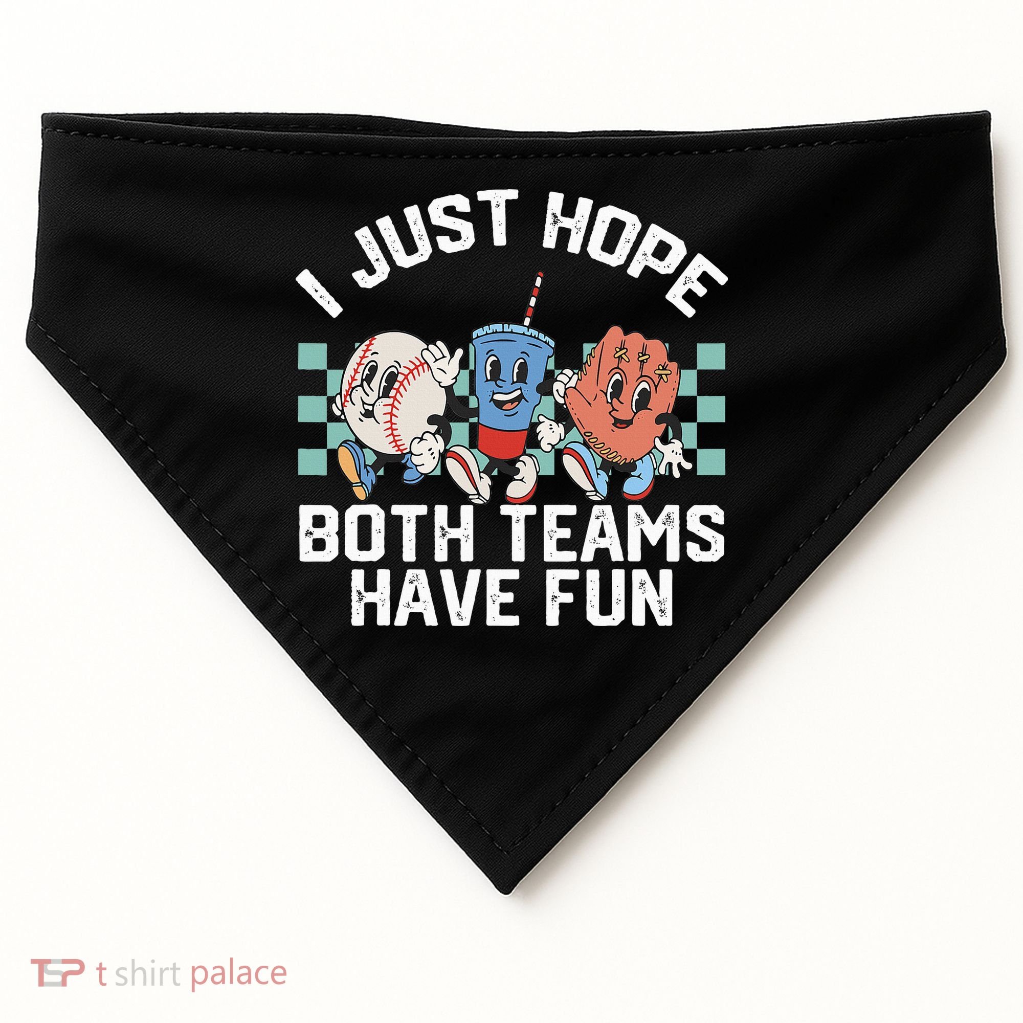 I Just Hope Both Teams Have Fun Baseball USA-Made Doggie Bandana