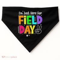 Im Just Here For Field Day Teacher USA-Made Doggie Bandana thumb 0