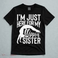 I'm Just Here For My Flippin' Sister Gymnast Brother T-Shirt thumb 5