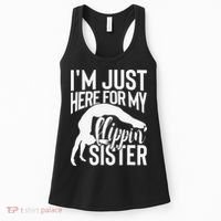 I'm Just Here For My Flippin' Sister Gymnast Brother Women's Tank Top thumb 0