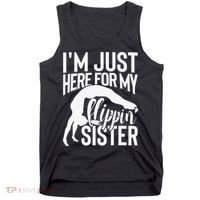 I'm Just Here For My Flippin' Sister Gymnast Brother Tank Top thumb 0