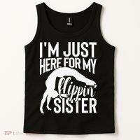 I'm Just Here For My Flippin' Sister Gymnast Brother Tank Top thumb 2