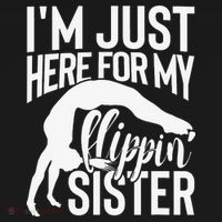 I'm Just Here For My Flippin' Sister Gymnast Brother Visor thumb 3