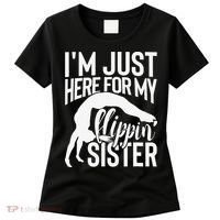 I'm Just Here For My Flippin' Sister Gymnast Brother Women's T-Shirt thumb 0