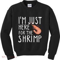 I'm Just Here For The Shrimp Crawfish Crab Seafood Lover Kids Sweatshirt thumb 0