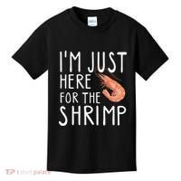 I'm Just Here For The Shrimp Crawfish Crab Seafood Lover Kids T-Shirt thumb 0