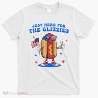 I'm Just Here For The Glizzies Funny Fourth Of July Wiener T-Shirt thumb 0