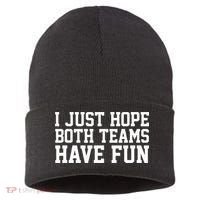 I Just Hope Both Teams Have Fun Sustainable Knit Beanie thumb 0