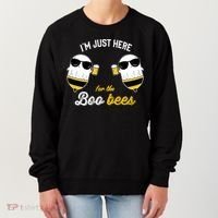 I'm Just Here For The Boo Bees Halloween Ghost Gift Women's Sweatshirt thumb 0