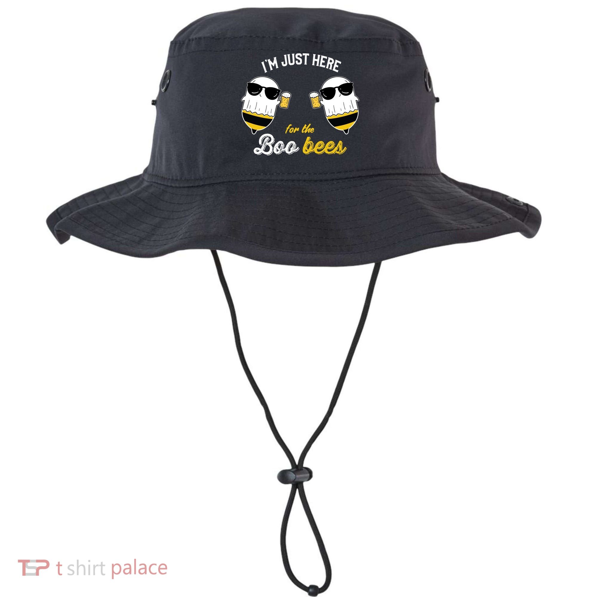 I'm Just Here For The Boo Bees Halloween Ghost Gift Bucket Hat