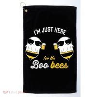 I'm Just Here For The Boo Bees Halloween Ghost Gift Golf Towel thumb 0