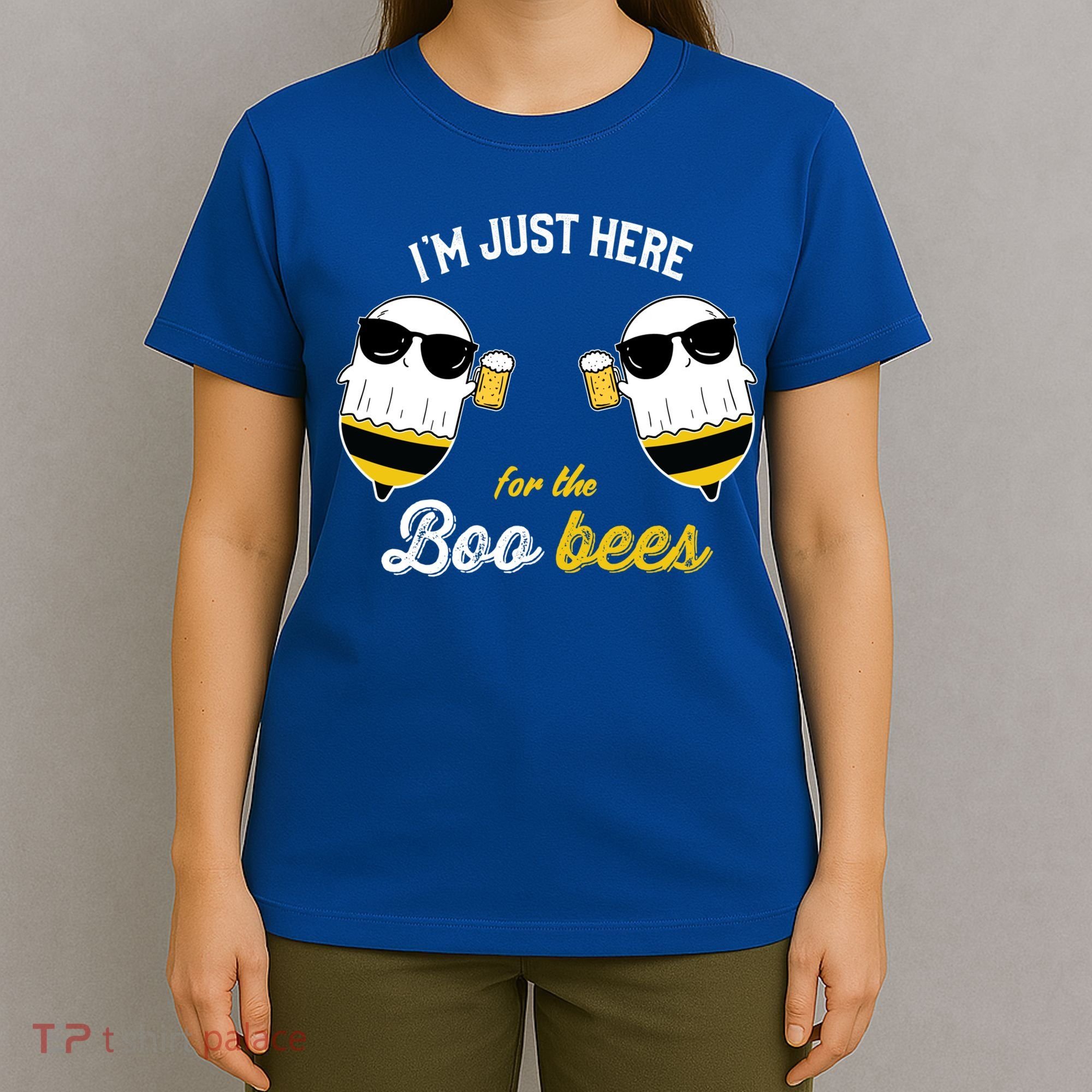 I'm Just Here For The Boo Bees Halloween Ghost Gift T-Shirt