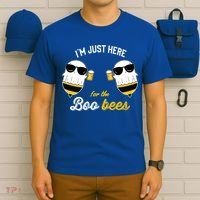 I'm Just Here For The Boo Bees Halloween Ghost Gift T-Shirt thumb 6