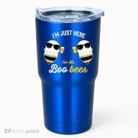 I'm Just Here For The Boo Bees Halloween Ghost Gift Tumbler thumb 0