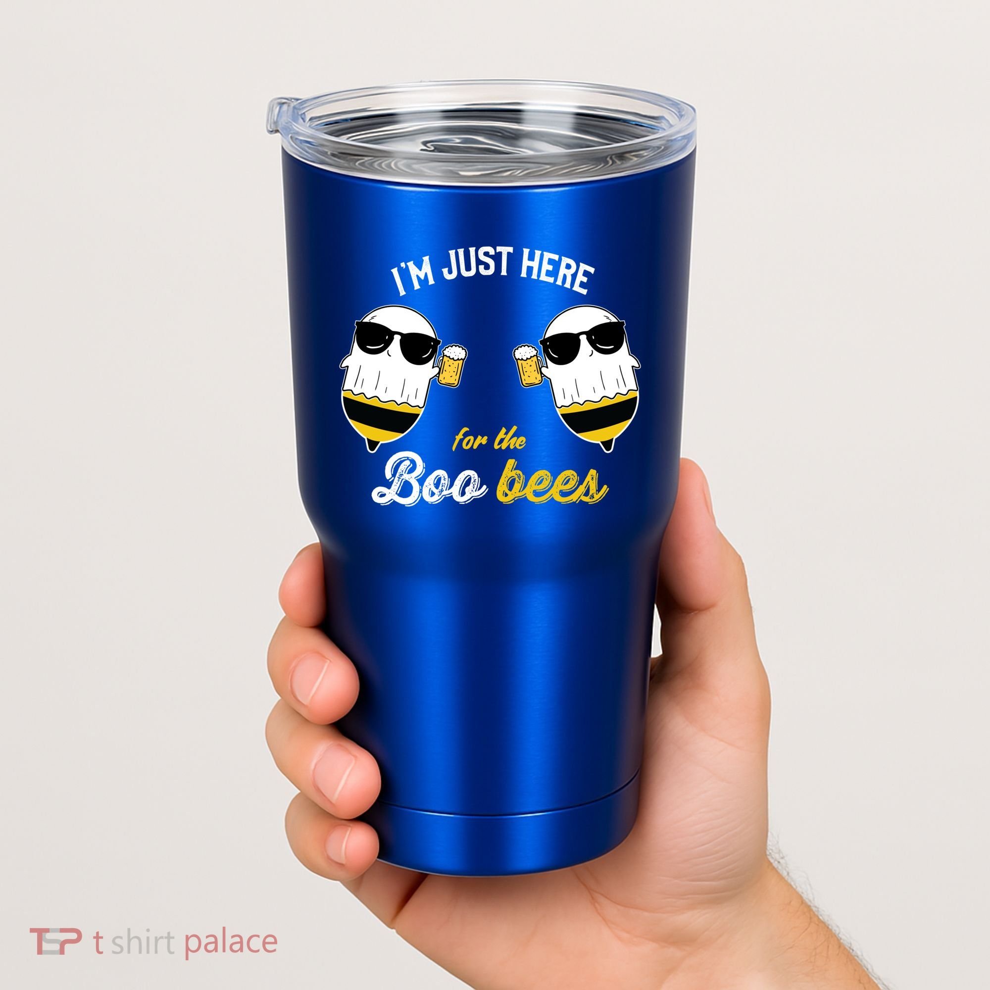 I'm Just Here For The Boo Bees Halloween Ghost Gift Tumbler